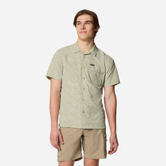 Men's Columbia Tech Trail™ Utility Printed Woven Short Sleeve Shirt - Mint