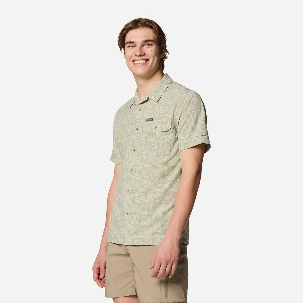 Áo Sơ Mi Tay Ngắn Nam Columbia Tech Trail™ Utility Printed Woven Short Sleeve - Xanh Mint - Supersports Vietnam