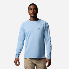 Men's Columbia Alpine Chill™ Pro Graphic Long Sleeve Crew T-Shirt - Blue