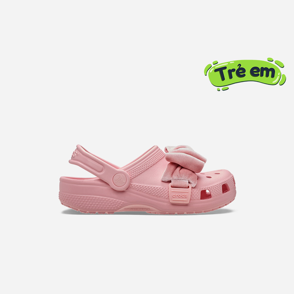 Giày Clog Trẻ Em Crocs Classic Bow - Hồng - Supersports Vietnam