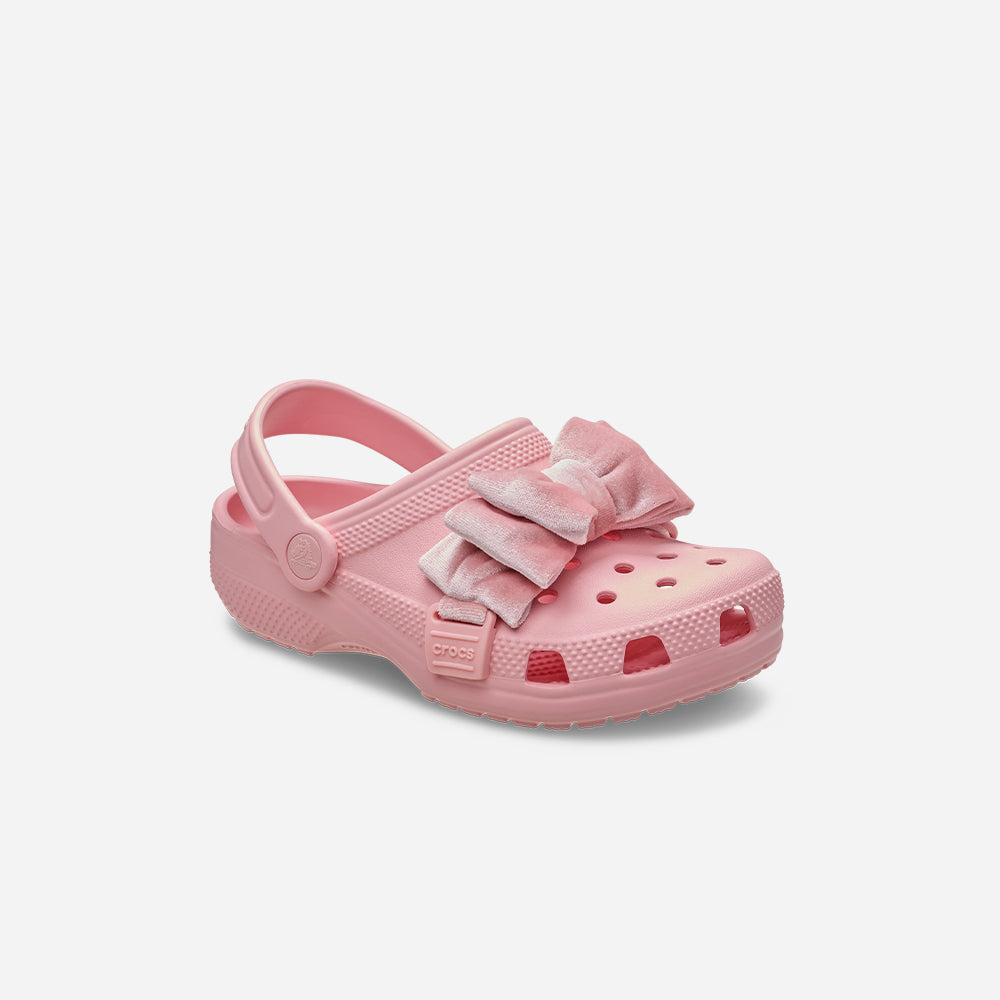 Giày Clog Trẻ Em Crocs Classic Bow - Hồng - Supersports Vietnam