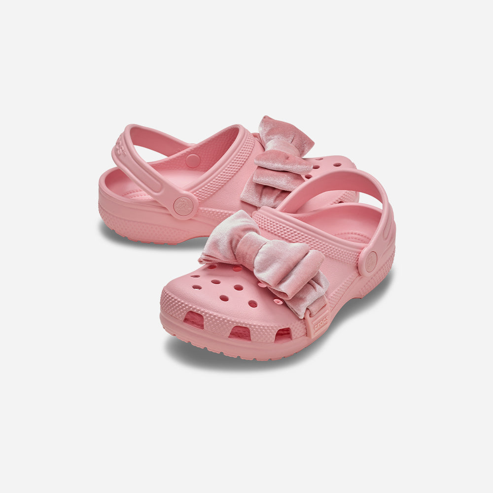 Giày Clog Trẻ Em Crocs Classic Bow - Hồng - Supersports Vietnam