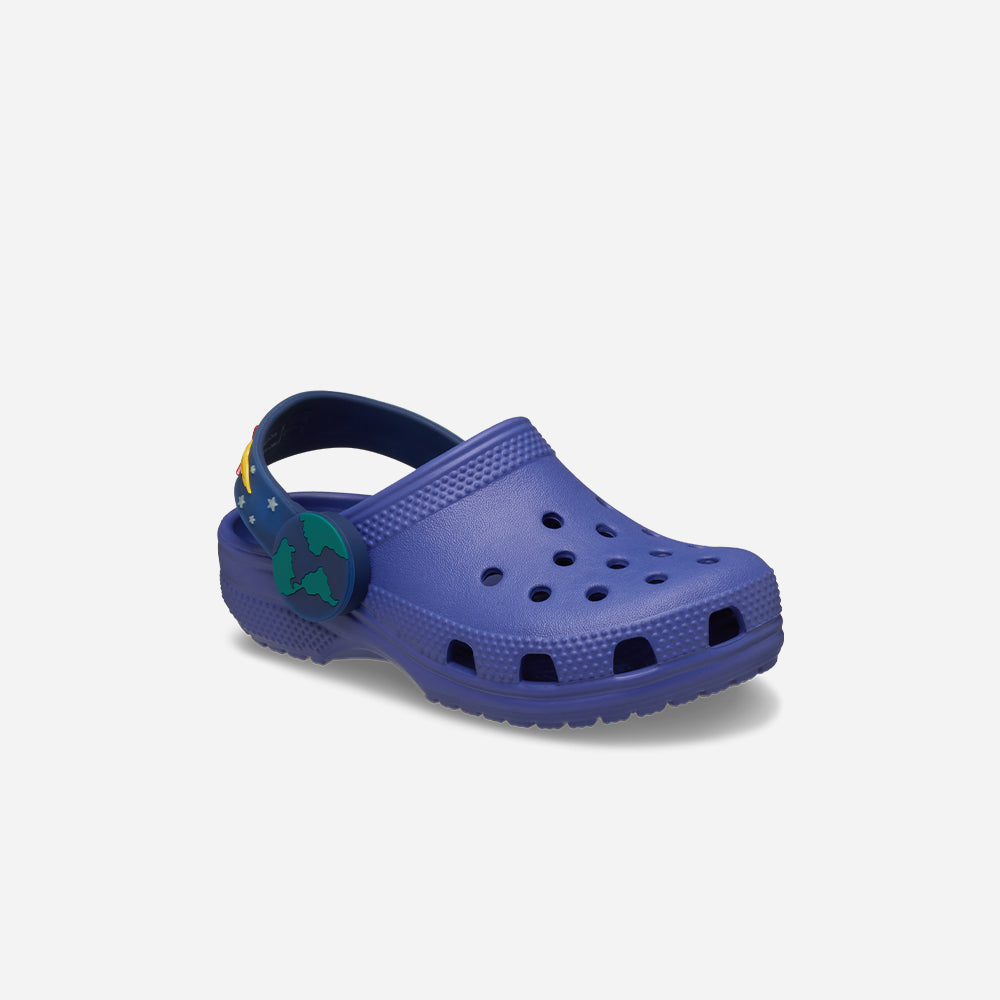 Giày Clog Trẻ Em Crocs Classic Imagination Lights Back Strap - Xanh Navy - Supersports Vietnam