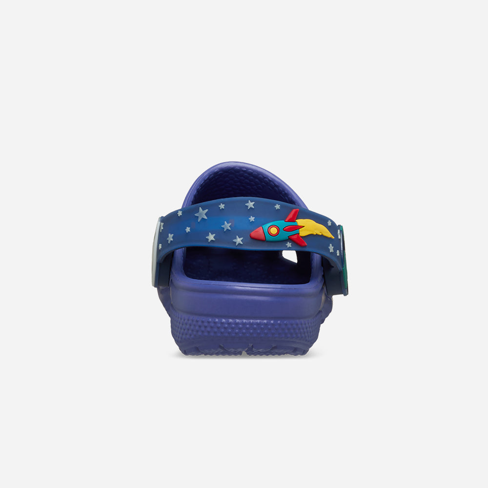 Giày Clog Trẻ Em Crocs Classic Imagination Lights Back Strap - Xanh Navy - Supersports Vietnam