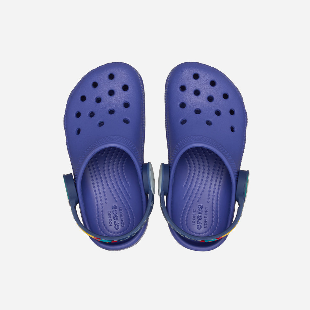Giày Clog Trẻ Em Crocs Classic Imagination Lights Back Strap - Xanh Navy - Supersports Vietnam