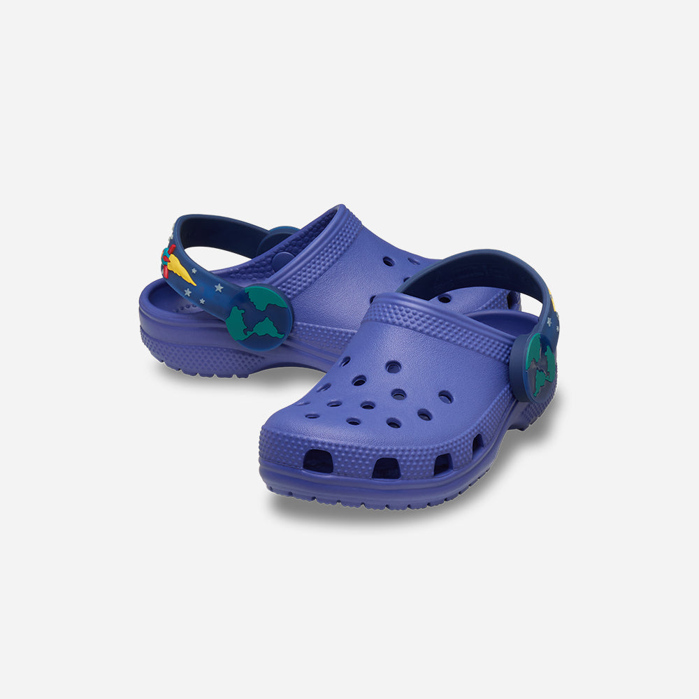 Giày Clog Trẻ Em Crocs Classic Imagination Lights Back Strap - Xanh Navy - Supersports Vietnam