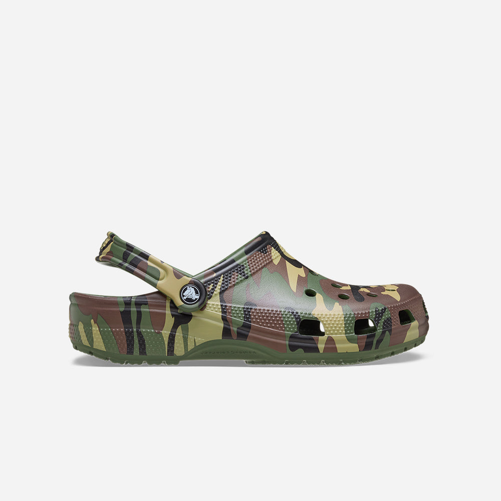 Giày Clog Unisex Crocs Classic Camouflage - Xanh Quân Đội - Supersports Vietnam