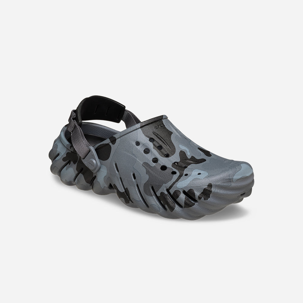 Giày Clog Unisex Crocs Echo Duck Camo - Xám - Supersports Vietnam