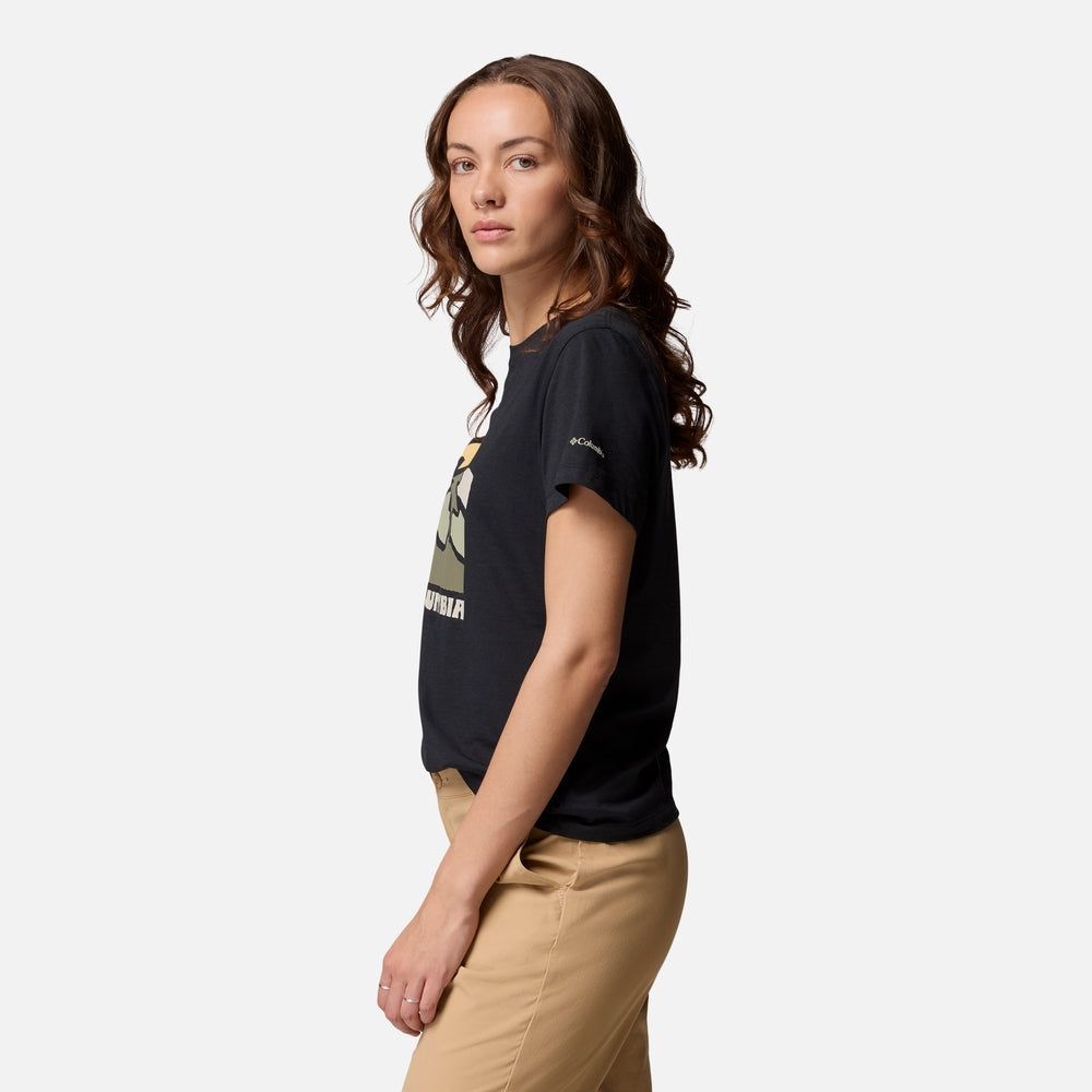 Áo Thun Tay Ngắn Nữ Columbia Ruby Springs™ Graphic Fitted - Đen - Supersports Vietnam