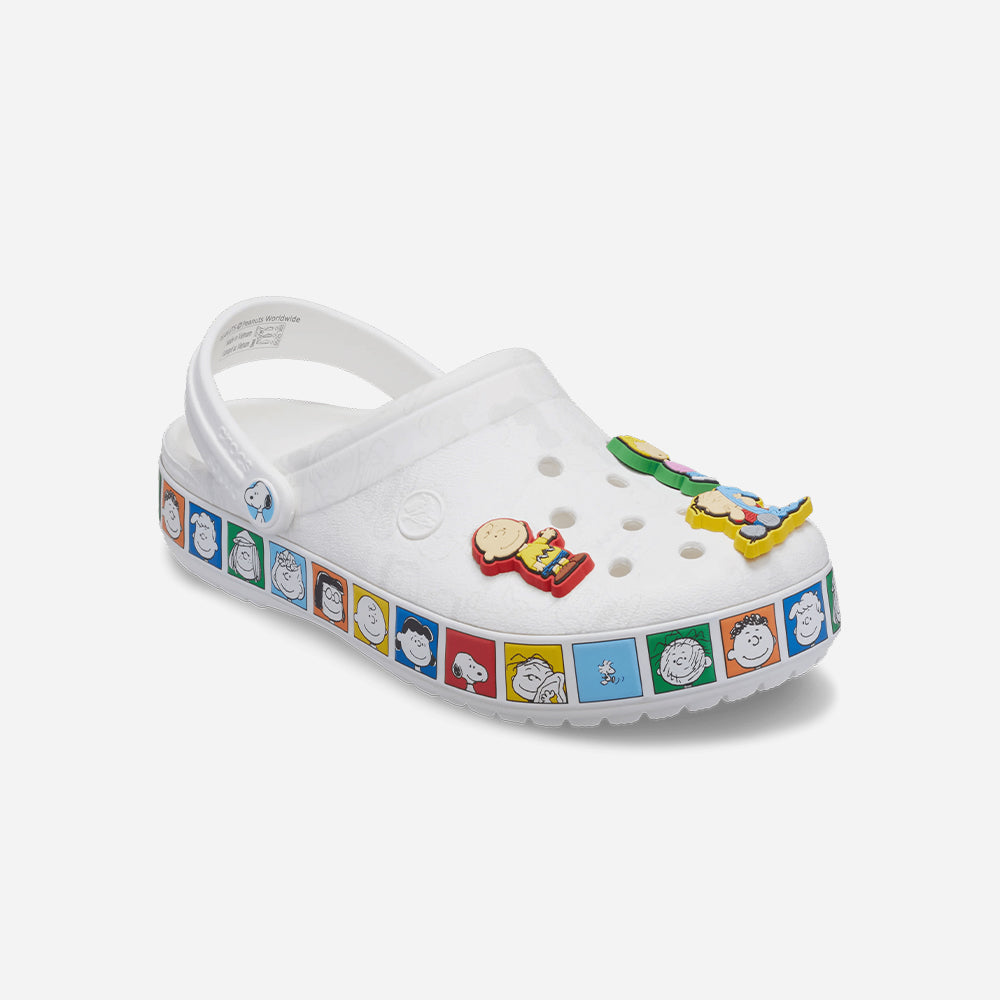 Giày Clog Unisex Crocs Peanuts Crocband - Trắng - Supersports Vietnam