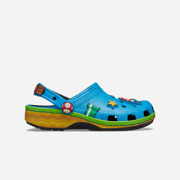 Giày Clog Unisex Crocs Super Mario Core Classic - Xanh Dương - Supersports Vietnam