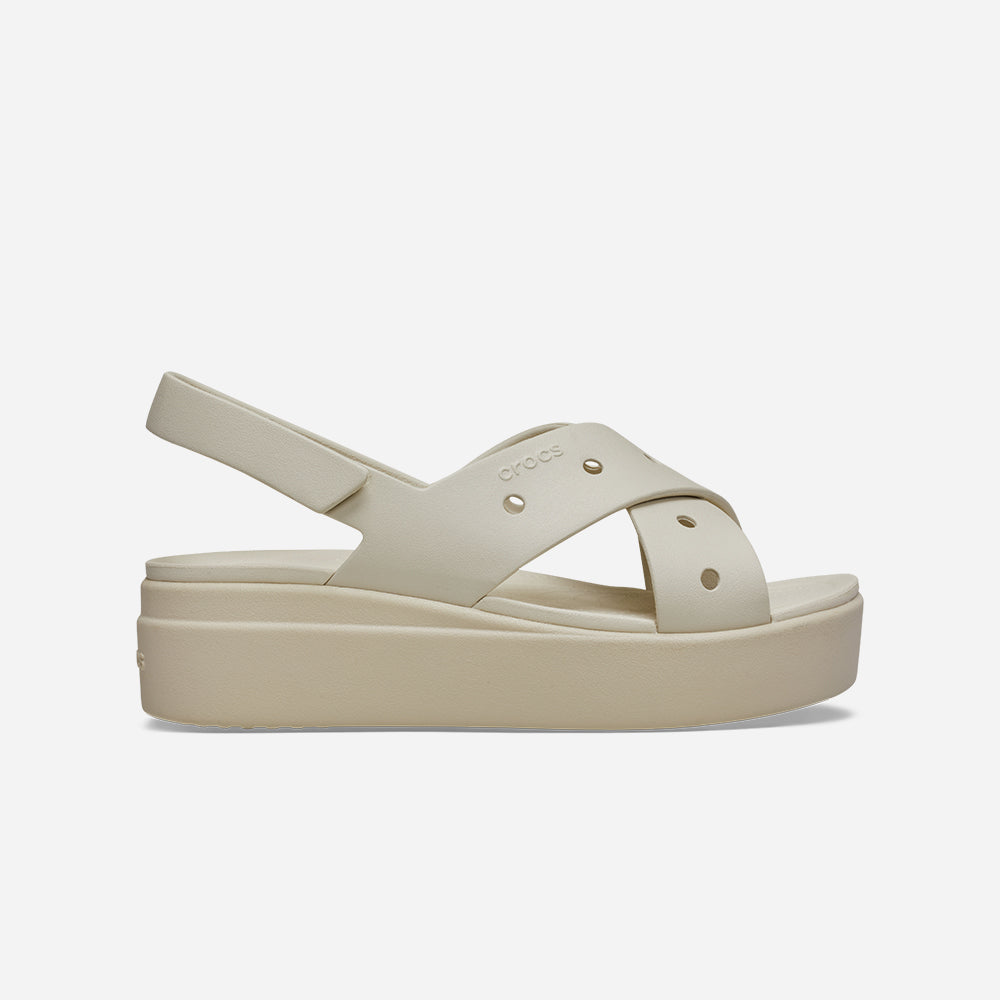 Giày Sandals Nữ Crocs Brooklyn 4U Cross Strap - Be - Supersports Vietnam