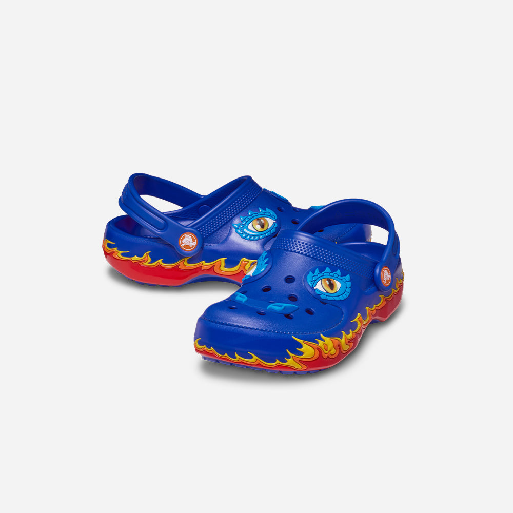 Giày Clog Trẻ Em Crocs Iam Dragon Lights Classic - Xanh Dương - Supersports Vietnam