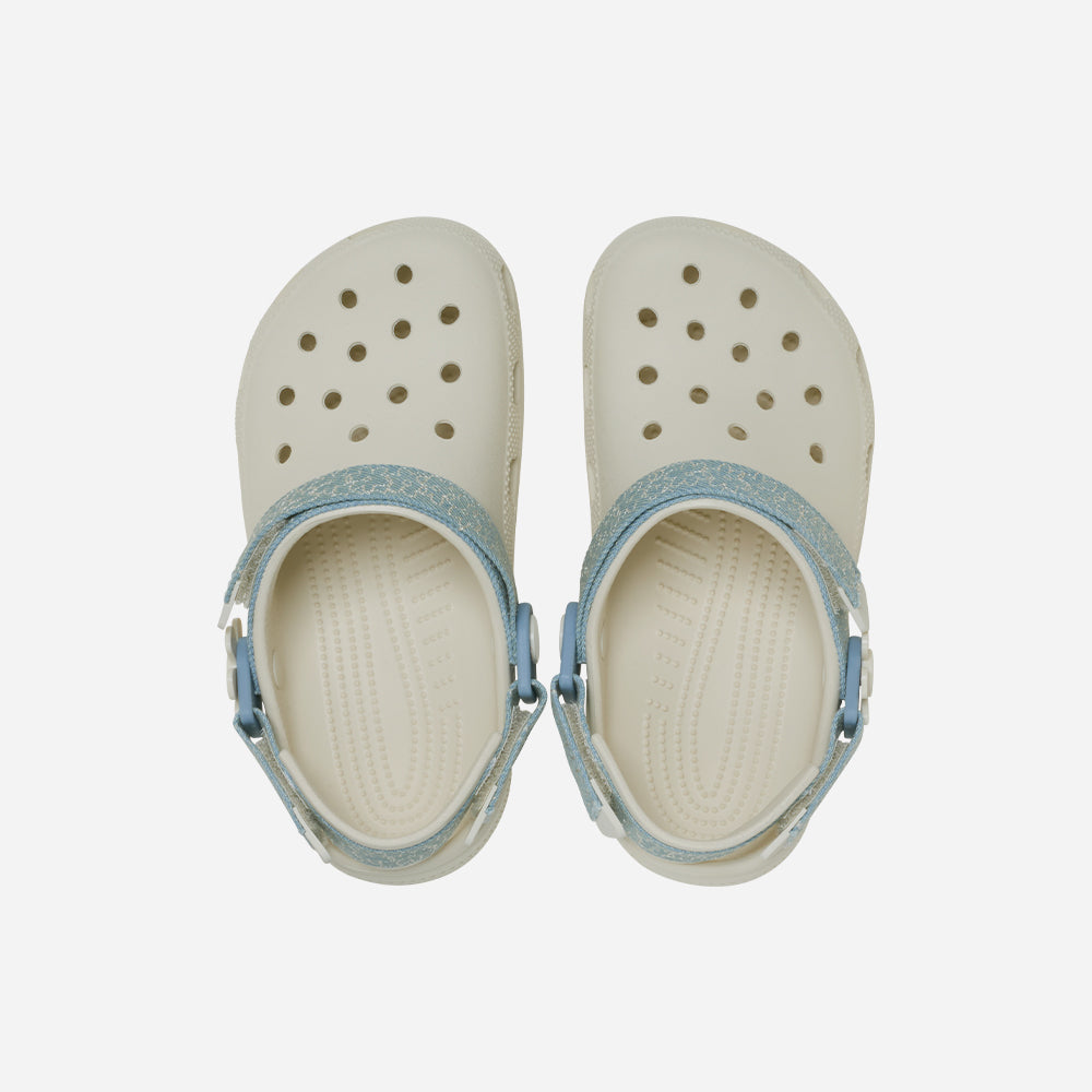 Giày Clog Trẻ Em Crocs Classic Denim Flower - Be - Supersports Vietnam