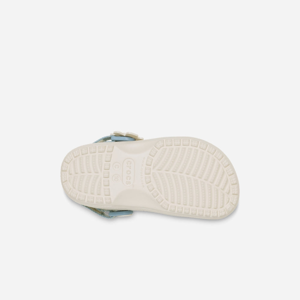 Giày Clog Trẻ Em Crocs Classic Denim Flower - Be - Supersports Vietnam