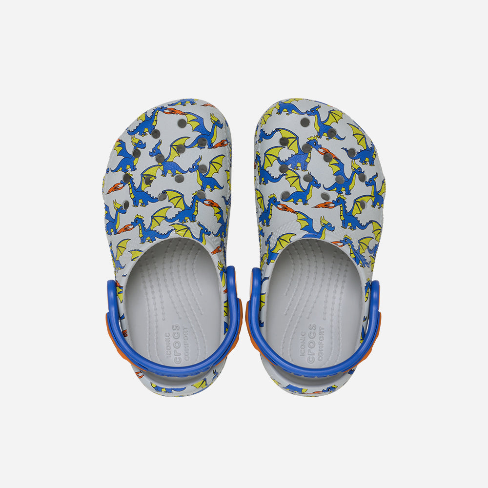 Giày Clog Trẻ Em Crocs Classic Dragon Graphic - Nhiều Màu - Supersports Vietnam