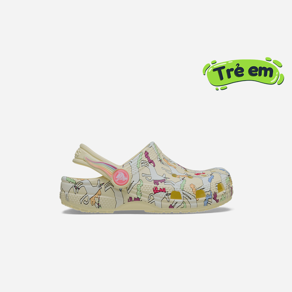 Giày Clog Trẻ Em Crocs Classic Unicorn Graphic - Vàng - Supersports Vietnam