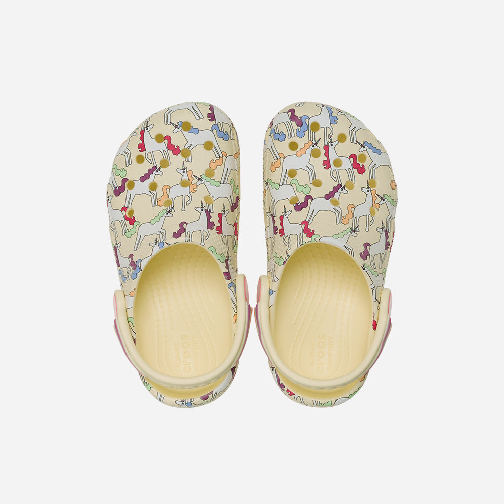 Giày Clog Trẻ Em Crocs Classic Unicorn Graphic - Vàng - Supersports Vietnam
