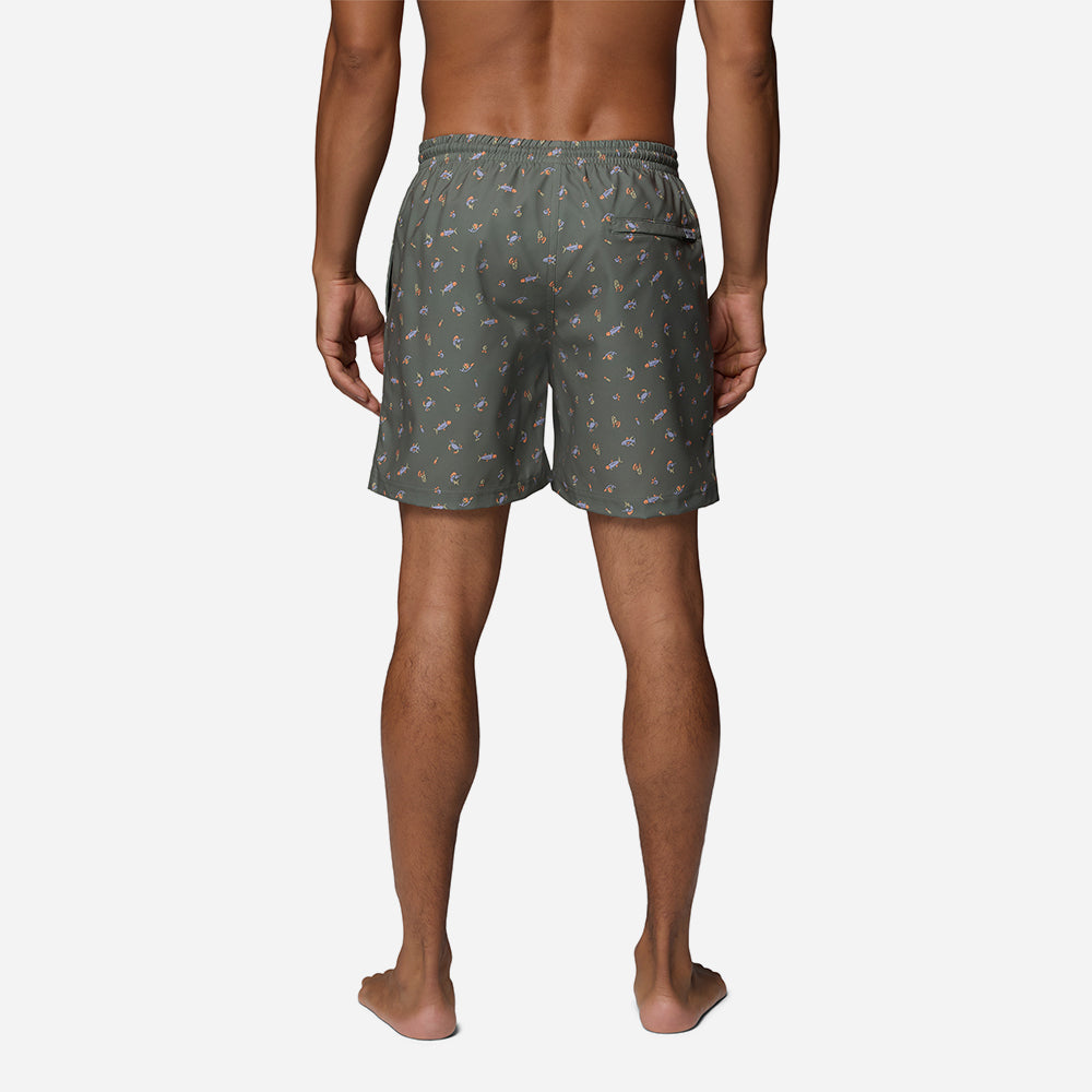 Quần Ngắn Thể Thao Nam Columbia Pfg Rambler™ Printed Water - Xám - Supersports Vietnam