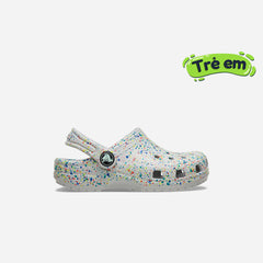 Giày Clog Trẻ Em Crocs Classic Glow Paint Splatter - Xám - Supersports Vietnam