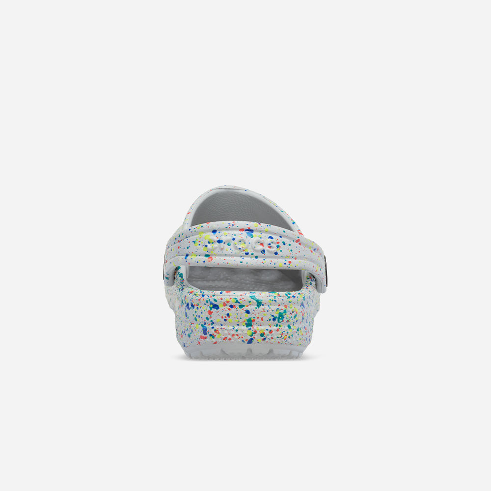 Giày Clog Trẻ Em Crocs Classic Glow Paint Splatter - Xám - Supersports Vietnam