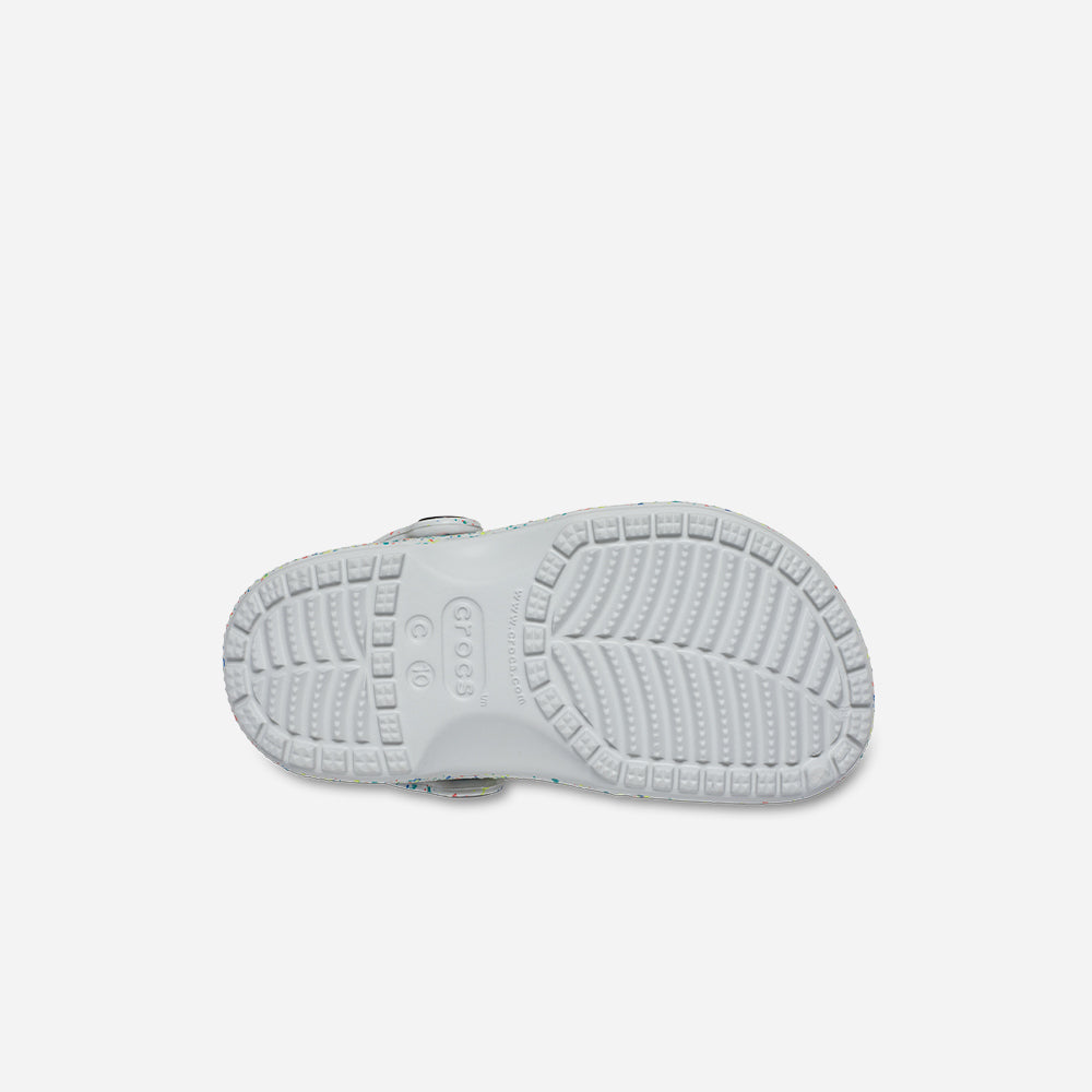 Giày Clog Trẻ Em Crocs Classic Glow Paint Splatter - Xám - Supersports Vietnam