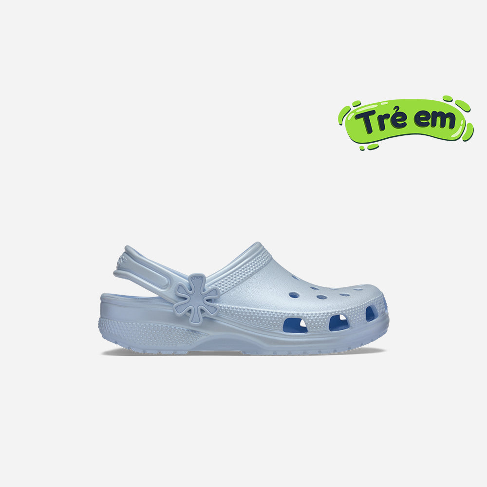 Giày Clog Trẻ Em Crocs Classic Pearl Shine - Xanh Dương - Supersports Vietnam