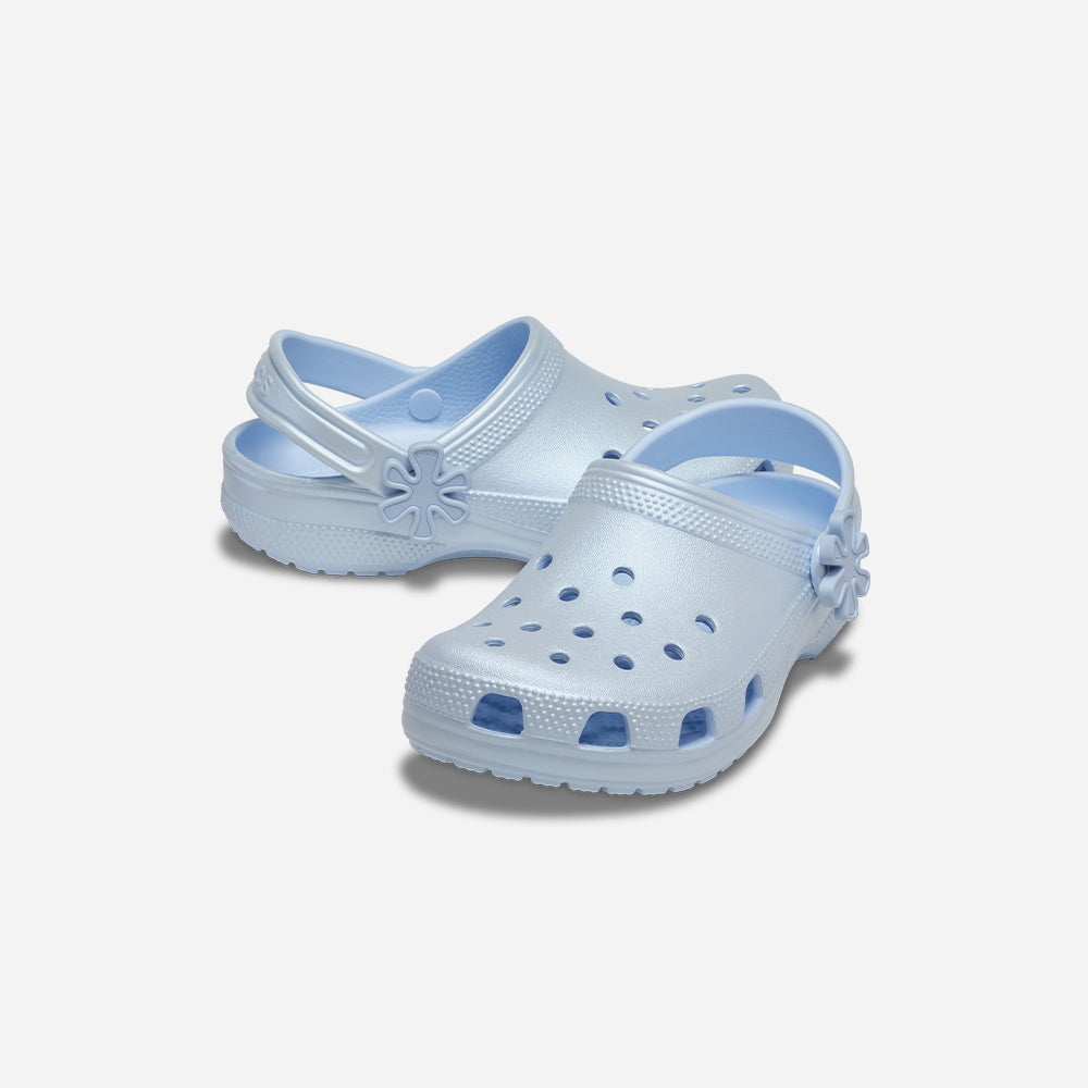 Giày Clog Trẻ Em Crocs Classic Pearl Shine - Xanh Dương - Supersports Vietnam