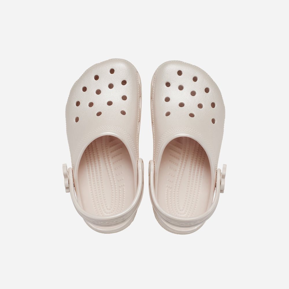 Giày Clog Trẻ Em Crocs Classic Pearl Shine - Hồng - Supersports Vietnam