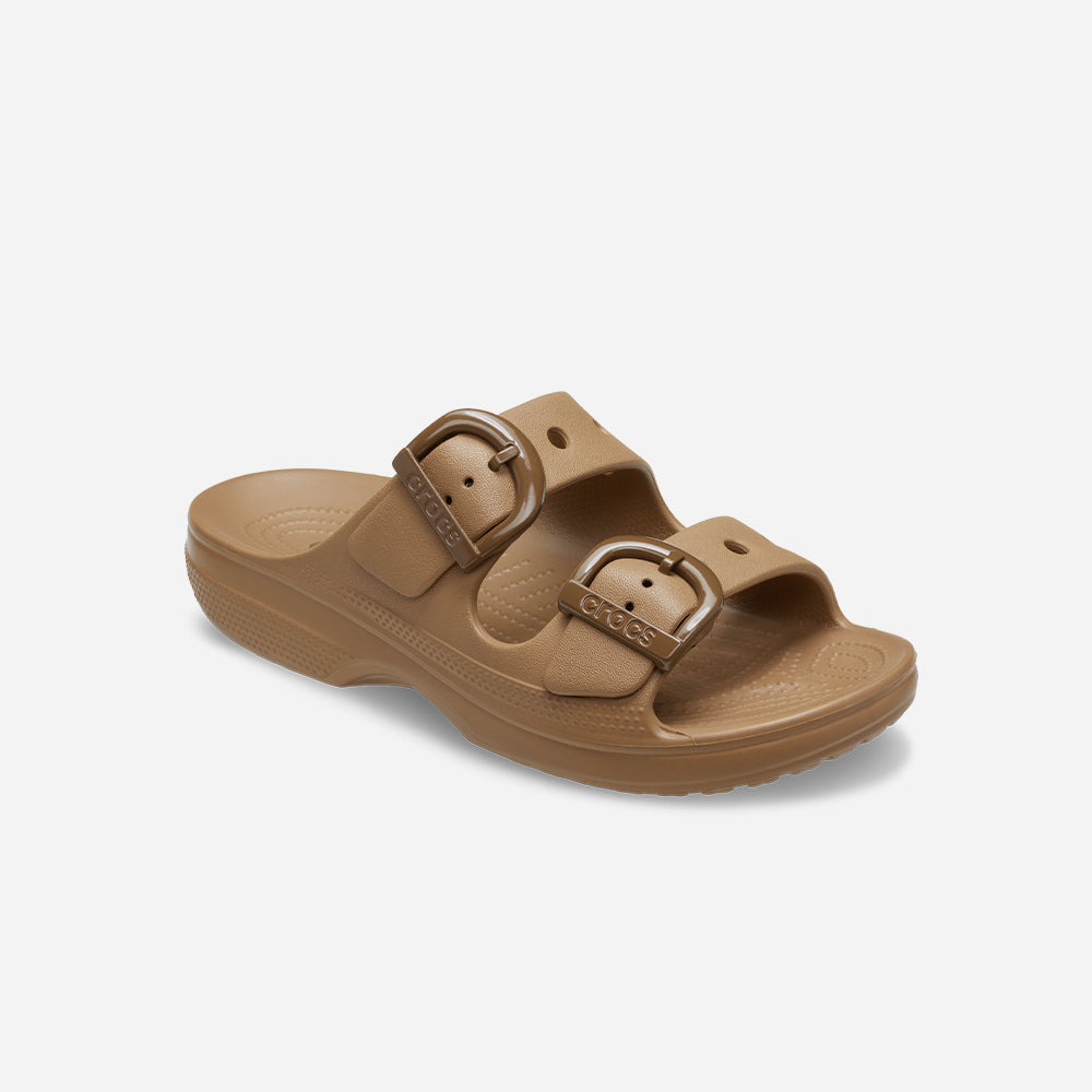 Dép Quai Ngang Nữ Crocs Saturday Enamel Buckle - Nâu - Supersports Vietnam