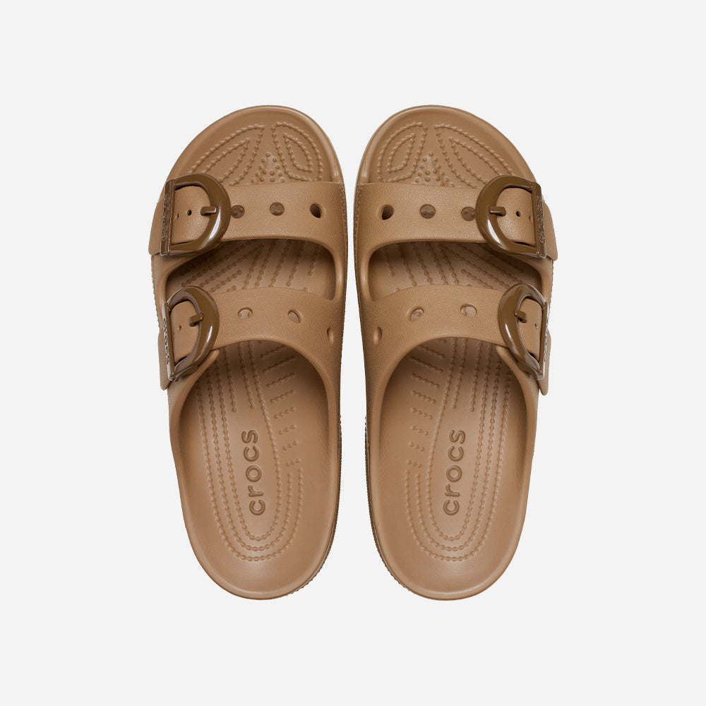 Dép Quai Ngang Nữ Crocs Saturday Enamel Buckle - Nâu - Supersports Vietnam