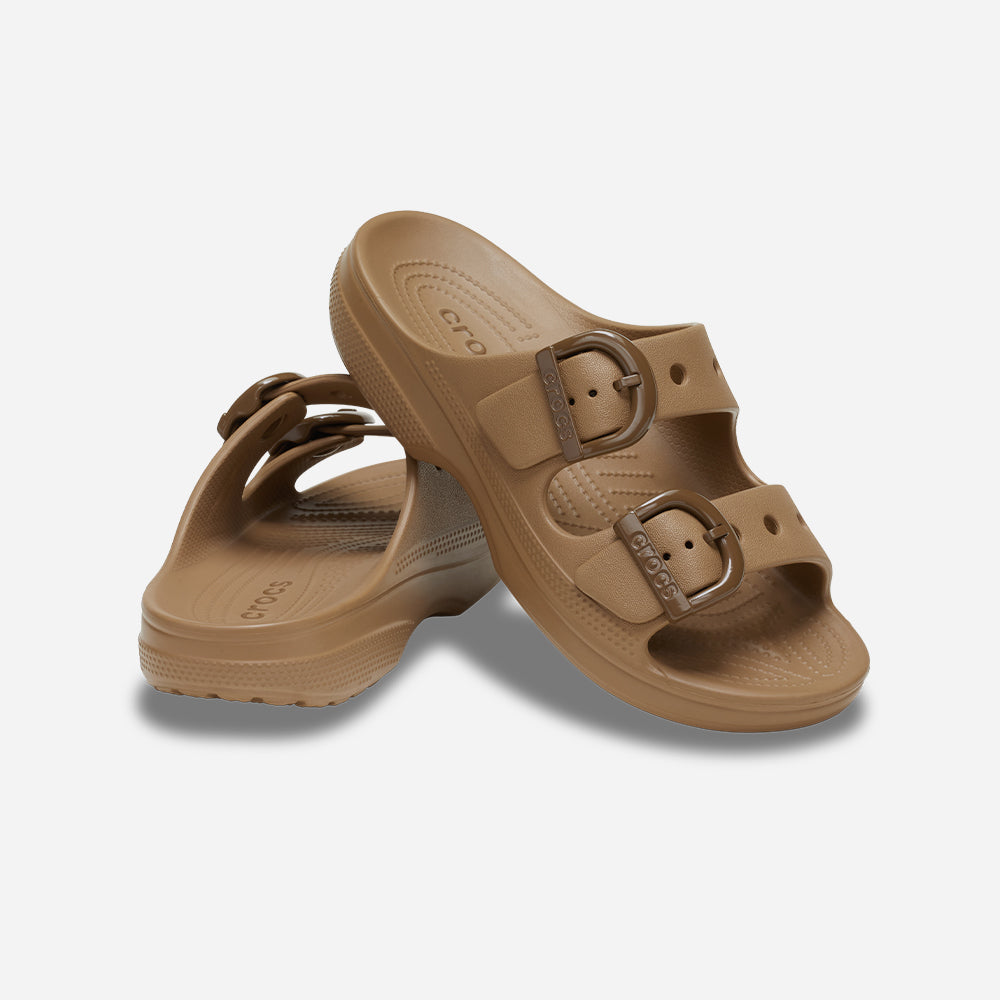 Dép Quai Ngang Nữ Crocs Saturday Enamel Buckle - Nâu - Supersports Vietnam