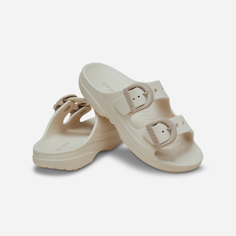 Dép Quai Ngang Nữ Crocs Saturday Enamel Buckle - Be - Supersports Vietnam
