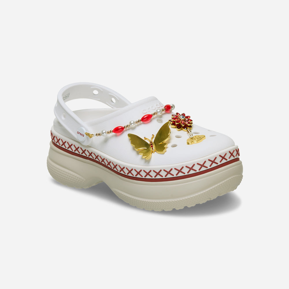 Giày Clog Unisex Crocs Classic Stacked Crimson Gallop - Trắng - Supersports Vietnam