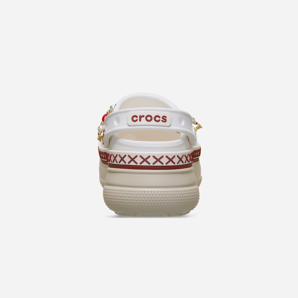Giày Clog Unisex Crocs Classic Stacked Crimson Gallop - Trắng - Supersports Vietnam