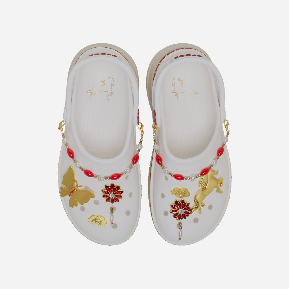 Giày Clog Unisex Crocs Classic Stacked Crimson Gallop - Trắng - Supersports Vietnam