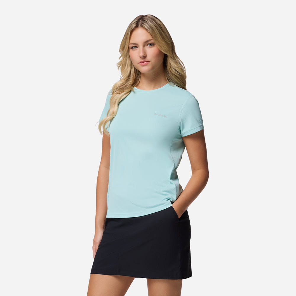 Áo Thun Tay Ngắn Nữ Columbia Zero Rules™ Light Short Sleeve Crew - Xanh Dương - Supersports Vietnam