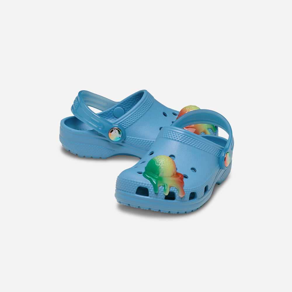 Giày Clog Trẻ Em Crocs Classic Scented Snow Cone - Xanh Dương - Supersports Vietnam