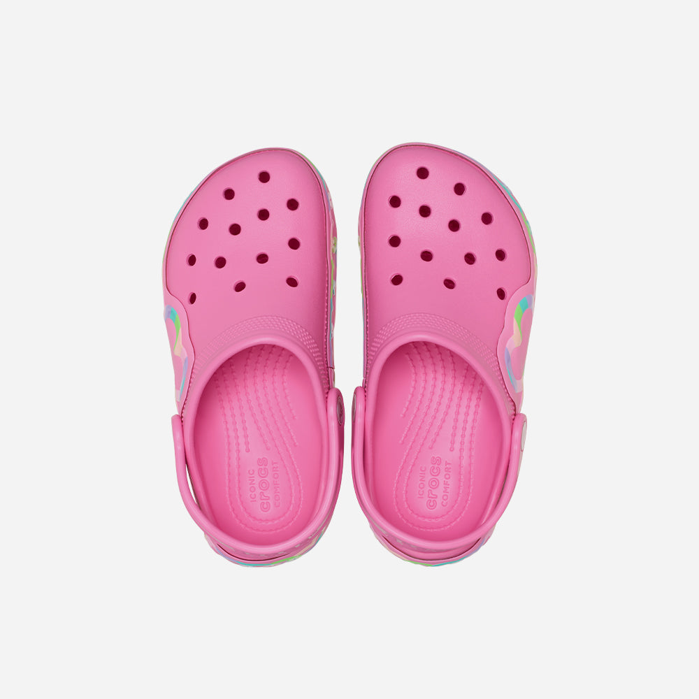 Giày Clog Trẻ Em Crocs Classic Heart Lights - Hồng - Supersports Vietnam