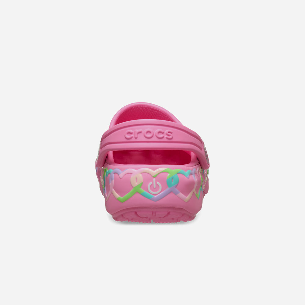 Giày Clog Trẻ Em Crocs Classic Heart Lights - Hồng - Supersports Vietnam