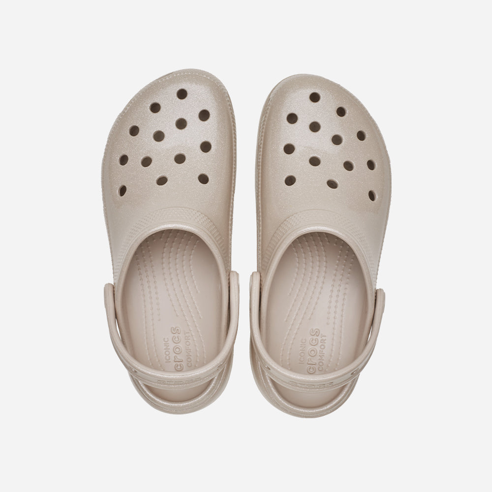 Giày Clog Nữ Crocs Classic Platform Ultra Shine - Nâu - Supersports Vietnam