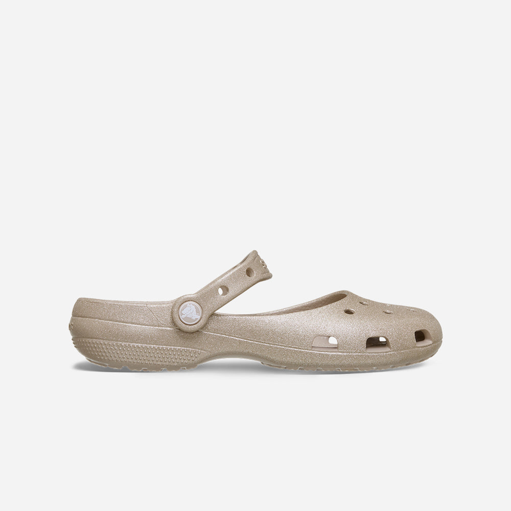 Giày Mary Jane Nữ Crocs Classic Shine Glitter Ballet - Nâu - Supersports Vietnam