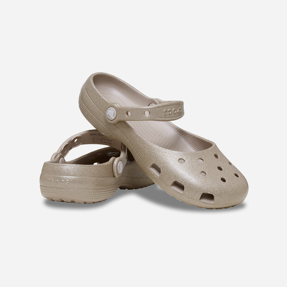 Giày Mary Jane Nữ Crocs Classic Shine Glitter Ballet - Nâu - Supersports Vietnam