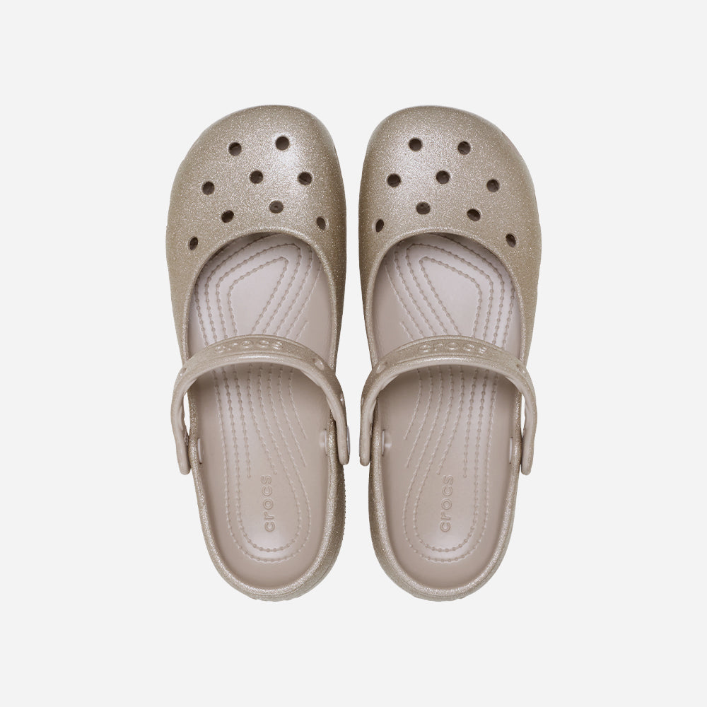 Giày Mary Jane Nữ Crocs Classic Shine Glitter Ballet - Nâu - Supersports Vietnam