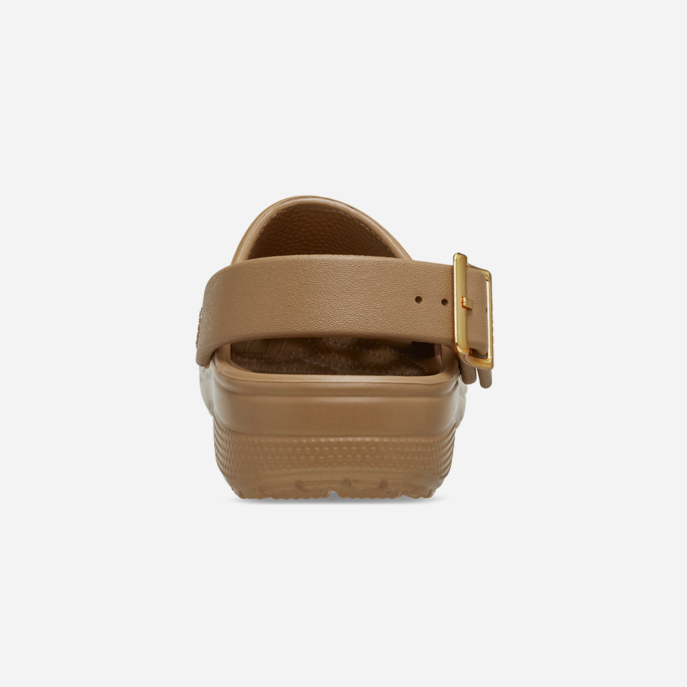 Giày Clog Unisex Crocs Classic Metallic Buckle - Nâu - Supersports Vietnam