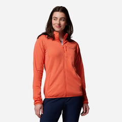 Áo Khoác Nữ Columbia Essential Hike Grid Fleece Full Zip - Cam