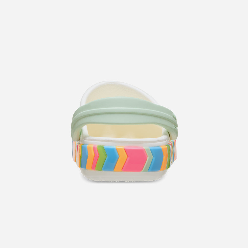 Giày Clog Trẻ Em Crocs Crocband Chevron Band - Trắng - Supersports Vietnam