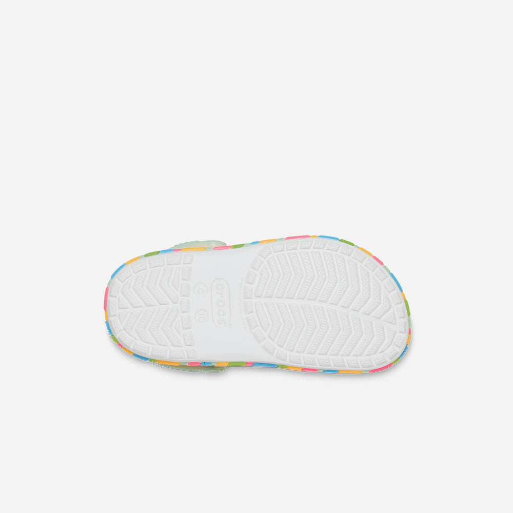 Giày Clog Trẻ Em Crocs Crocband Chevron Band - Trắng - Supersports Vietnam