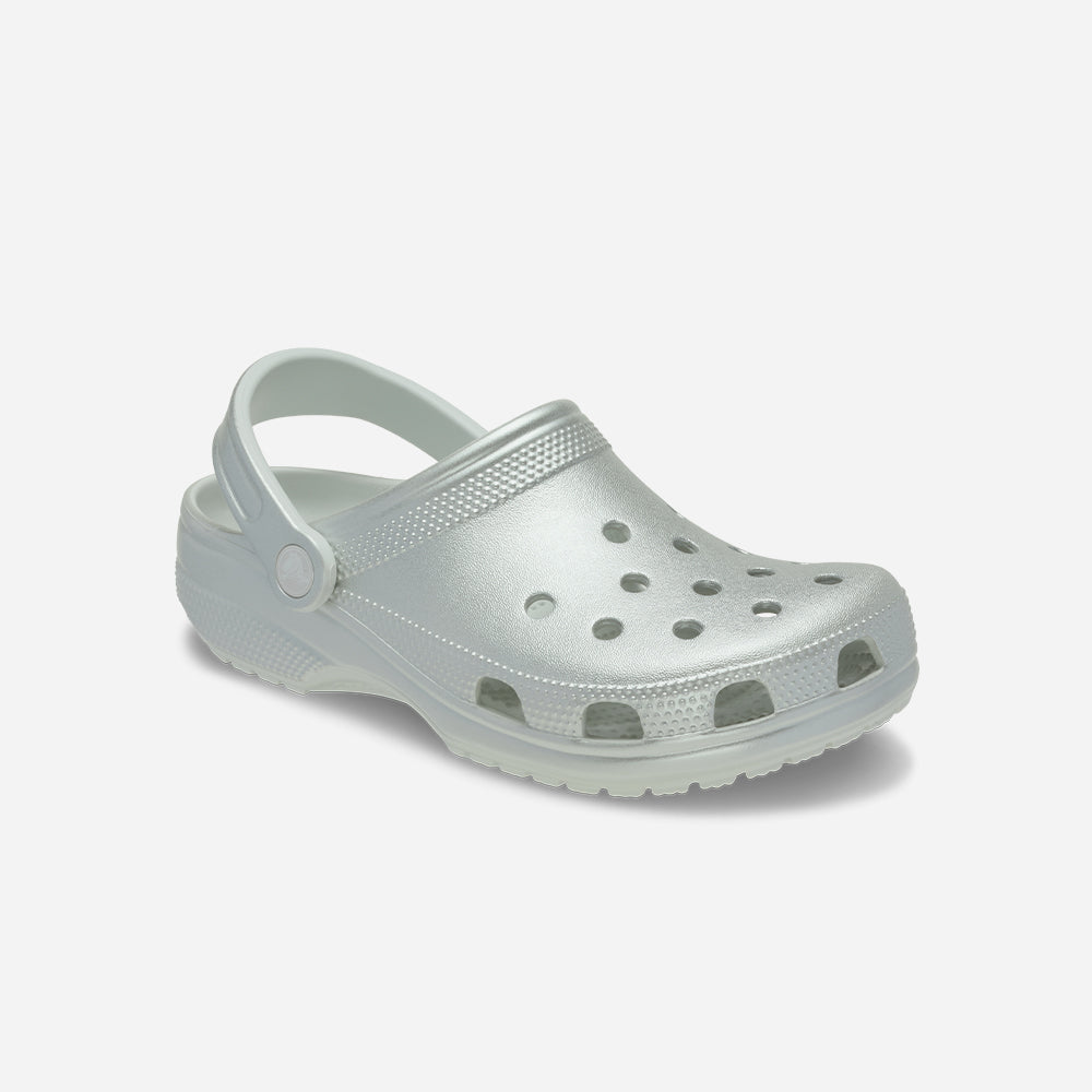 Giày Clog Unisex Crocs Classic Tinted Metallic - Xám - Supersports Vietnam