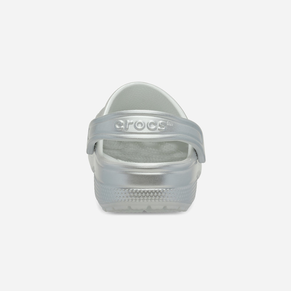 Giày Clog Unisex Crocs Classic Tinted Metallic - Xám - Supersports Vietnam